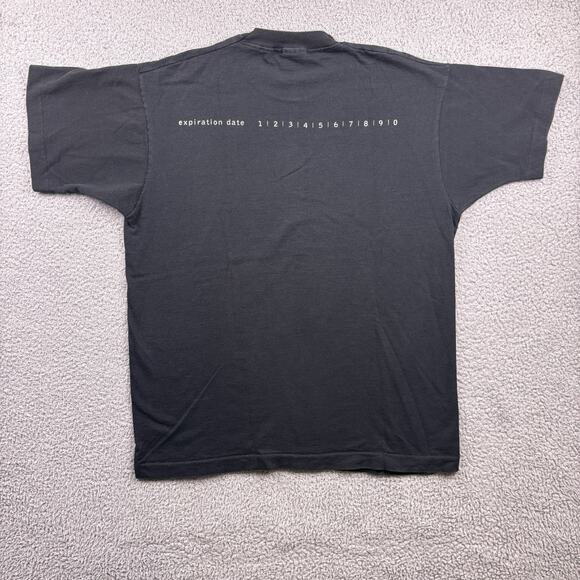 VTG MTV Shirt Mens L Black USA Fruit The Loom Pre Shrunk Egg Single Stitch 90s - Picture 2 of 12